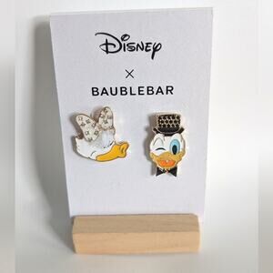 Disney X Baublebar Donald & Daisy Duck Wedding Stud Earrings Enameled